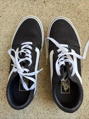 Vans Black & White Old Skool Low-Top Sneakers